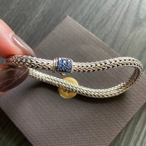 NEW John Hardy Classic Chain Pavé Icon Bracelet (Silver w/ Sapphire)